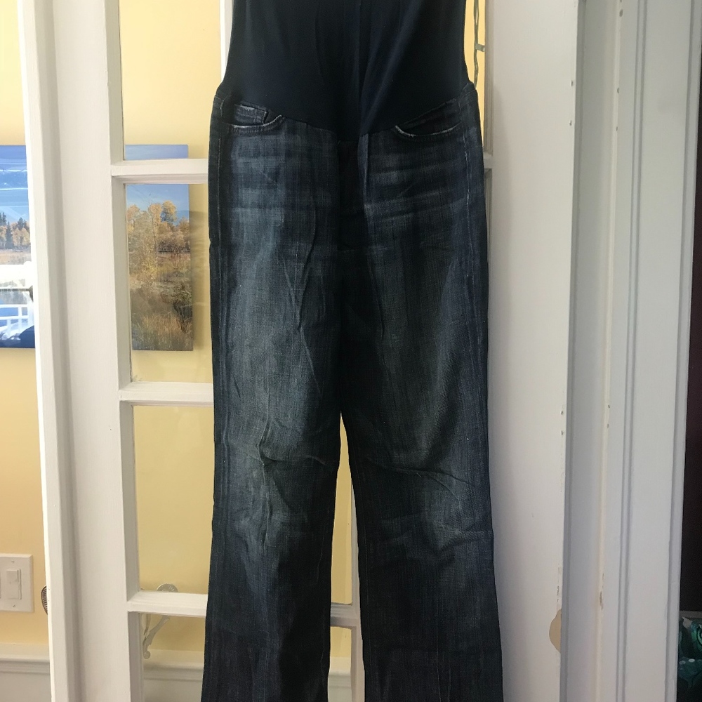 Dark Washed Maternity Jeans